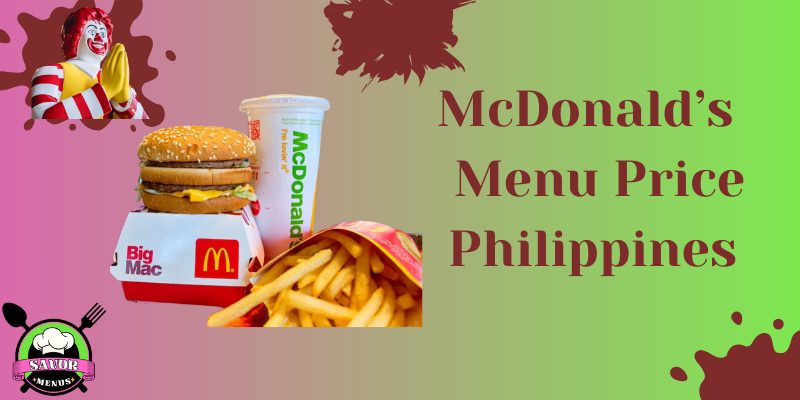 McDo Menu Price Philippines