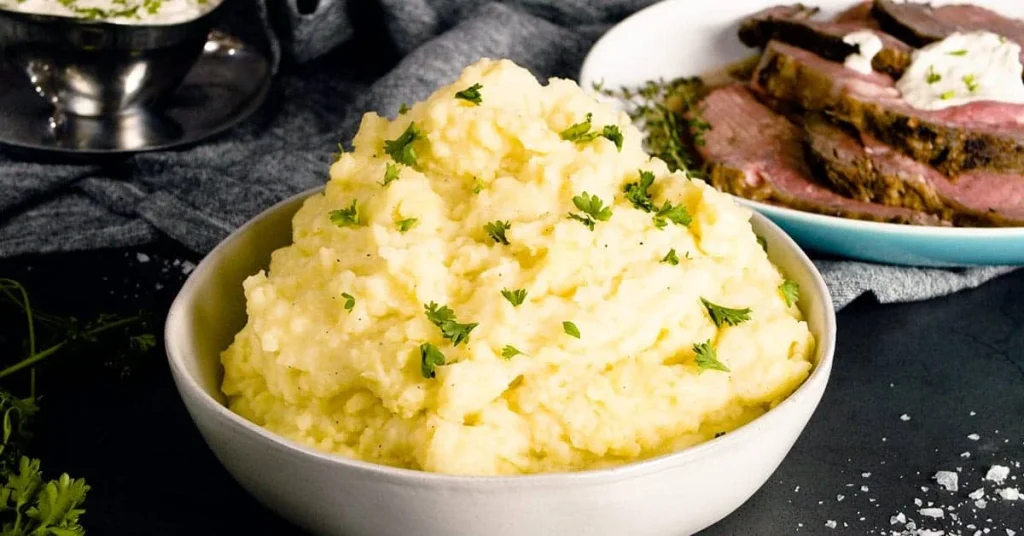 Making the Creamy Mashed Potatoes