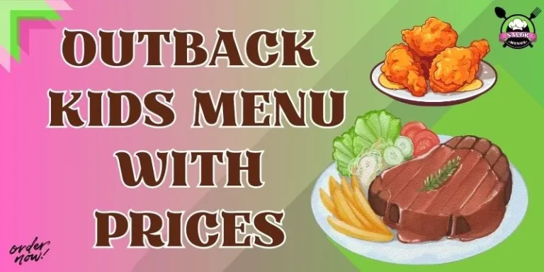 Outback Kids Menu With Prices