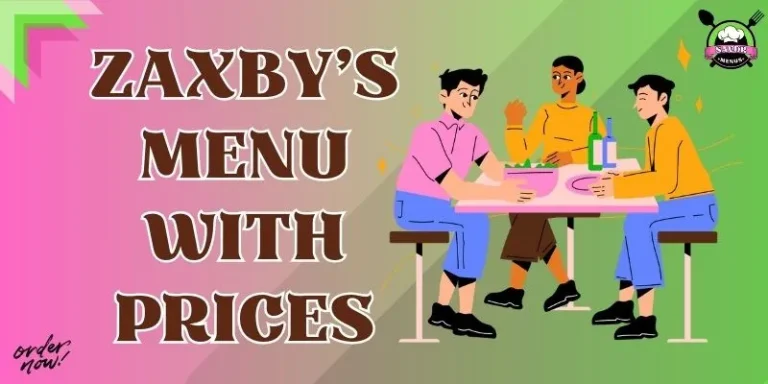Zaxby's Menu With Prices