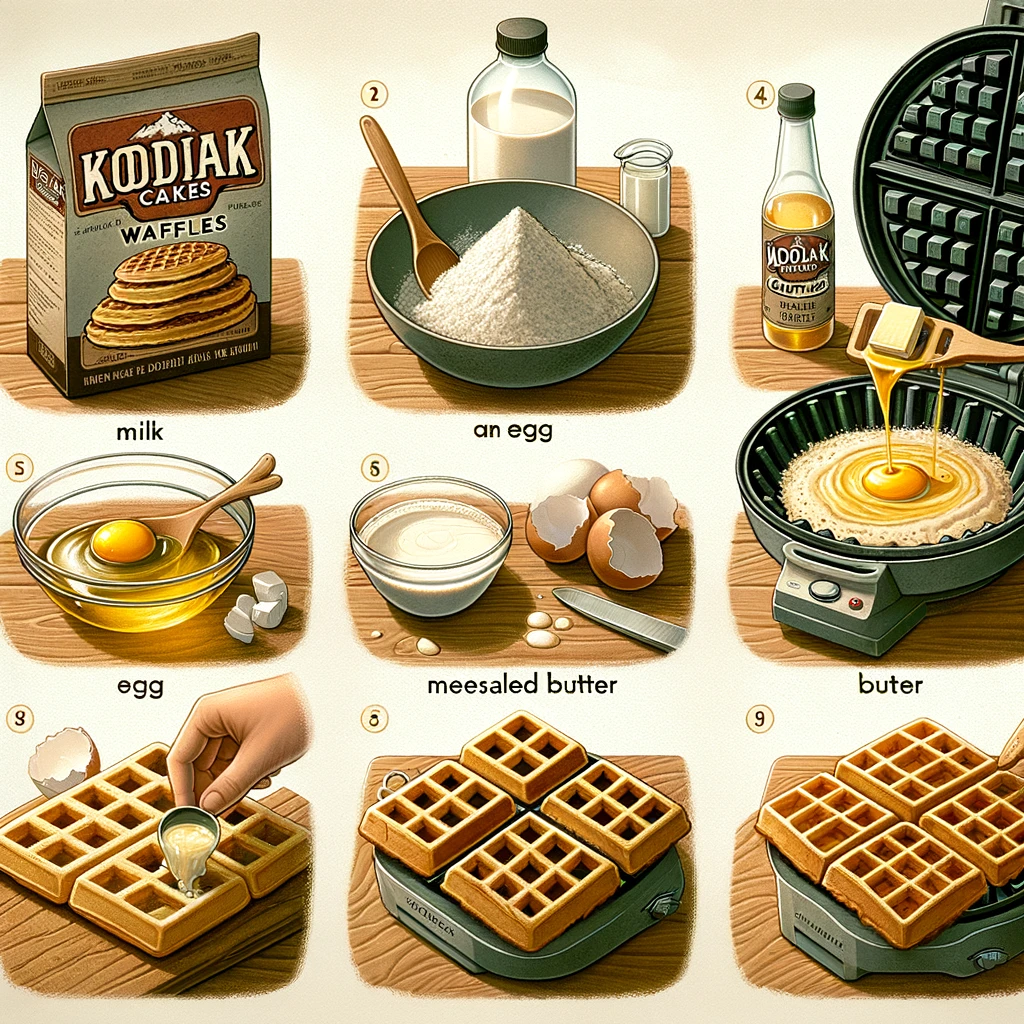 Kodiak Cakes Waffle Recipe preparation steps